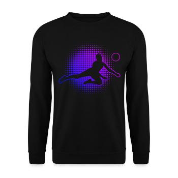 Volleyballer Herren Damen Volleyball Volleyballspi - Unisex Pullover - Schwarz - Vorne - Alina (178cm) & Michal (187cm)