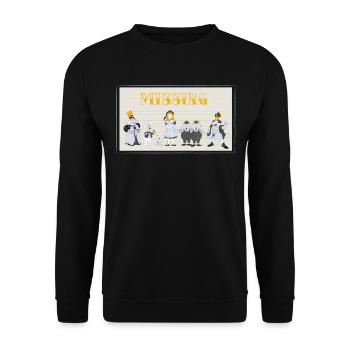 Alice Au Pays Des Merveilles Disparue - Sweat-shirt Unisexe - noir - Devant - Alina (178cm) & Michal (187cm)