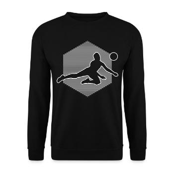 Volleyballspielen Herren Volleyball Volleyballer - Unisex Pullover - Schwarz - Vorne - Alina (178cm) & Michal (187cm)