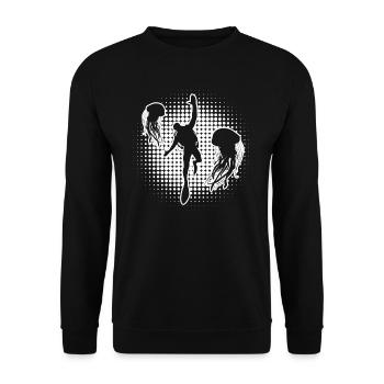 Scuba Diver Scuba Diving Free Dive - Unisex Sweatshirt - black - Front - Alina (178cm) & Michal (187cm)
