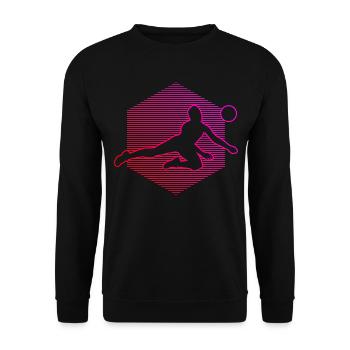 Volleyball Volleyballer Damen Volleyballspieler - Unisex Pullover - Schwarz - Vorne - Alina (178cm) & Michal (187cm)