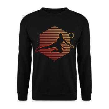 Damen Volleyball Volleyballer Volley Herren - Unisex Pullover - Schwarz - Vorne - Alina (178cm) & Michal (187cm)