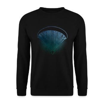 Paragliding Herren Paraglider Damen Gleitschirmfli - Unisex Pullover - Schwarz - Vorne - Alina (178cm) & Michal (187cm)