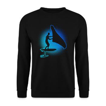 wingsurfen wingsurf hydrofoil Women wingfoil - Unisex Sweatshirt - black - Front - Alina (178cm) & Michal (187cm)