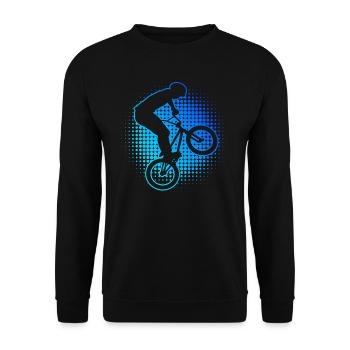 bmx jungen bmx fahrrad Herren bmx Radfahren - Unisex Pullover - Schwarz - Vorne - Alina (178cm) & Michal (187cm)
