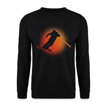 Slopestyle Ski Freestyle Damen Ski Jumping - Unisex Pullover - Schwarz - Vorne - Alina (178cm) & Michal (187cm)