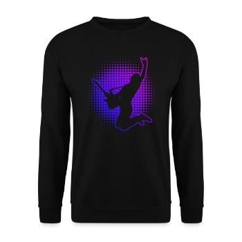 Guitare acoustique guitare dames guitare électrique - Sweat-shirt Unisexe - noir - Devant - Alina (178cm) & Michal (187cm)