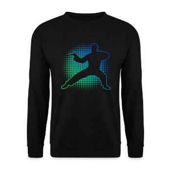 Kungfu Kung Fu Arts Martiaux Femmes Hommes Wushu - Sweat-shirt Unisexe - noir - Devant - Alina (178cm) & Michal (187cm)