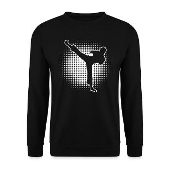 Boxing Boxen Kickboxen Kickboxing Kickboxer - Unisex Sweatshirt - black - Front - Alina (178cm) & Michal (187cm)