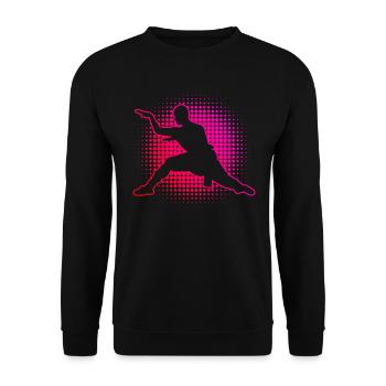 Arts Martiaux Hommes Kungfu Femmes Kung Fu Wushu - Sweat-shirt Unisexe - noir - Devant - Alina (178cm) & Michal (187cm)