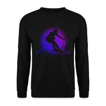 Ski Hommes Femmes Ski Sports d’hiver Ski - Sweat-shirt Unisexe - noir - Devant - Alina (178cm) & Michal (187cm)