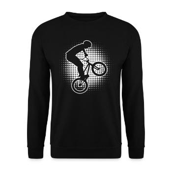 Radfahren bmx fahrrad Herren bmx jungen Bike - Unisex Pullover - Schwarz - Vorne - Alina (178cm) & Michal (187cm)
