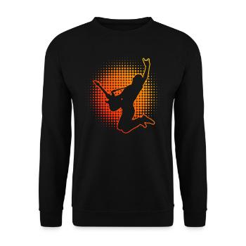 guitare acoustique guitare électrique guitare guitare jeux de guitare - Sweat-shirt Unisexe - noir - Devant - Alina (178cm) & Michal (187cm)