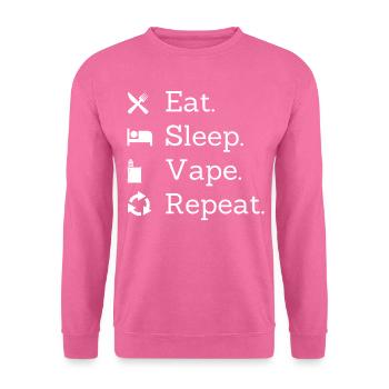 Eat sleep vape repeat - Unisex Pullover - Pink - Vorne