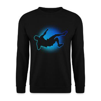 Climbing Women's Climber Boulder Bouldering - Unisex Sweatshirt - black - Front - Alina (178cm) & Michal (187cm)