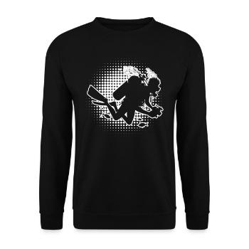 Plongée sous-marine Plongée sous-marine Plongée libre - Sweat-shirt Unisexe - noir - Devant - Alina (178cm) & Michal (187cm)