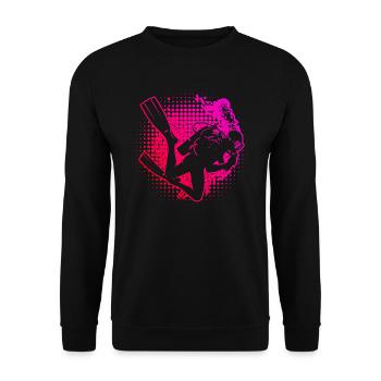 Scuba Diver Homme Diver Scuba Diver - Sweat-shirt Unisexe - noir - Devant - Alina (178cm) & Michal (187cm)