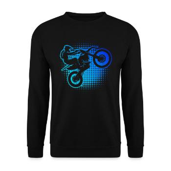 Motocross Supermoto Dirt Bike Dirt Biker - Unisex Pullover - Schwarz - Vorne - Alina (178cm) & Michal (187cm)