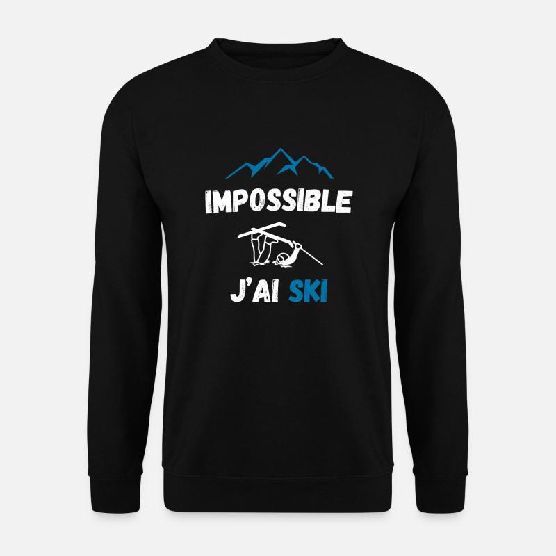 Impossible j'ai ski - Sweat-shirt Unisexe - noir