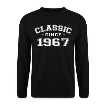 Vintage 1967 cadeau d’anniversaire 1967 classique - Sweat-shirt Unisexe - noir - Devant - Alina (178cm) & Michal (187cm)