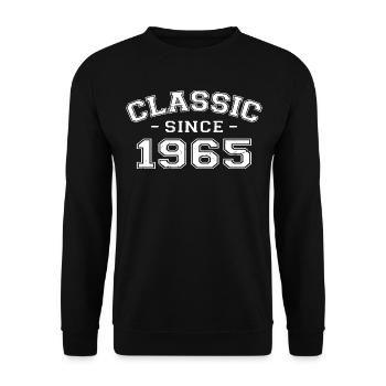 Vintage 1965 cadeau d’anniversaire 1965 classique - Sweat-shirt Unisexe - noir - Devant - Alina (178cm) & Michal (187cm)