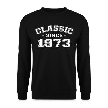 Vintage 1973 Birthday Gift 1973 Classic - Unisex Sweatshirt - black - Front - Alina (178cm) & Michal (187cm)