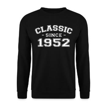 Vintage 1952 Geburtstagsgeschenk 1952 Klassiker - Unisex Pullover - Schwarz - Vorne - Alina (178cm) & Michal (187cm)
