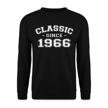 Vintage 1966 Birthday Gift 1966 Classic - Unisex Sweatshirt - black - Front - Alina (178cm) & Michal (187cm)