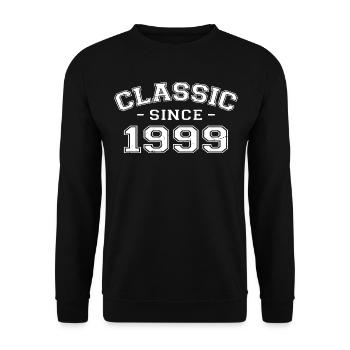 Vintage 1999 cadeau d’anniversaire 1999 classique - Sweat-shirt Unisexe - noir - Devant - Alina (178cm) & Michal (187cm)