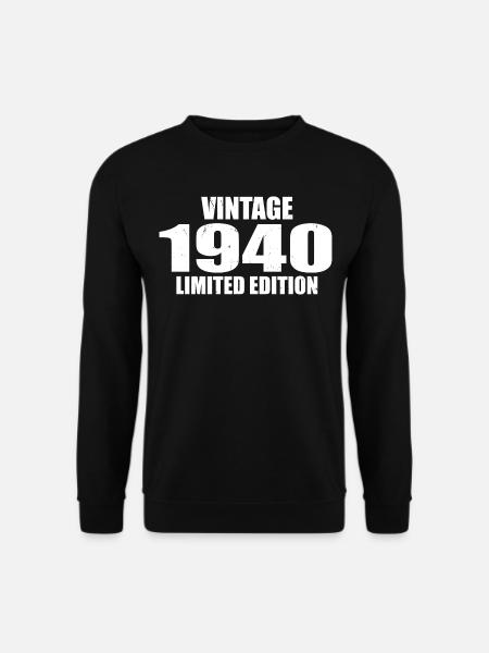Vintage 1940 Geburtstag 1940 - Retro 1940 - Unisex Pullover - Schwarz