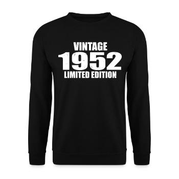 Vintage 1952 Geburtstag 1952 - Retro 1952 - Unisex Pullover - Schwarz - Vorne - Alina (178cm) & Michal (187cm)