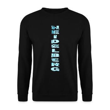 Heidelberg Deutschland Stadt Schrift Skyline - Unisex Pullover - Schwarz - Vorne - Alina (178cm) & Michal (187cm)