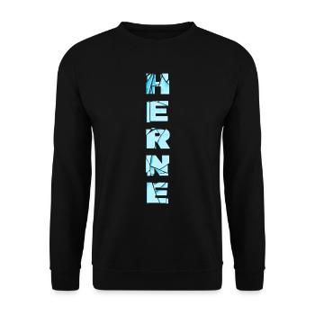 Herne Germany City Font Skyline Home - Unisex Sweatshirt - black - Front - Alina (178cm) & Michal (187cm)