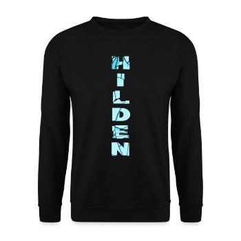 Hilden Germany City Font Skyline Home - Unisex Sweatshirt - black - Front - Alina (178cm) & Michal (187cm)
