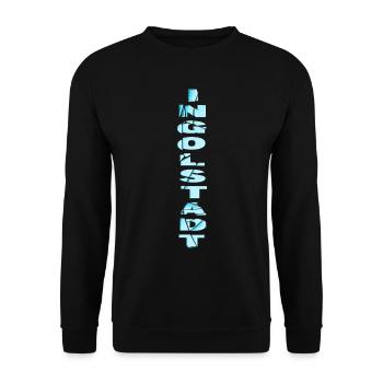 Ingolstadt Deutschland Stadt Schrift Skyline - Unisex Pullover - Schwarz - Vorne - Alina (178cm) & Michal (187cm)