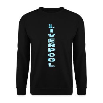 Liverpool Angleterre Royaume-Uni City Font Skyline Accueil - Sweat-shirt Unisexe - noir - Devant - Alina (178cm) & Michal (187cm)