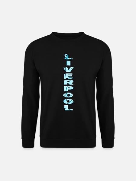 Liverpool England UK Stadt Schrift Skyline Heimat - Unisex Pullover - Schwarz
