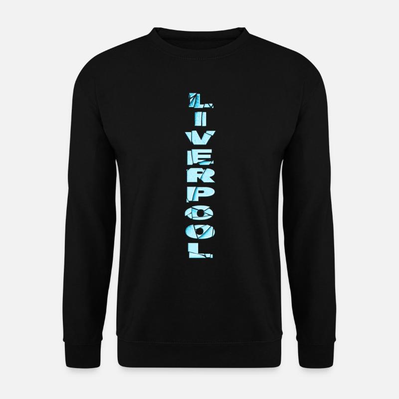 Liverpool England UK Stadt Schrift Skyline Heimat - Unisex Pullover - Schwarz