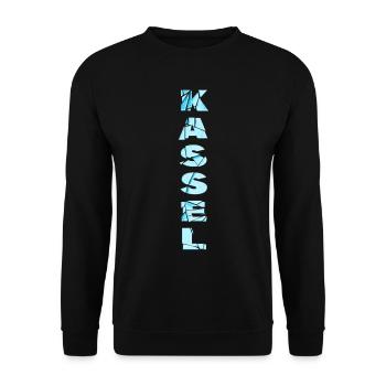 Kassel Germany City Font Skyline Home - Unisex Sweatshirt - black - Front - Alina (178cm) & Michal (187cm)