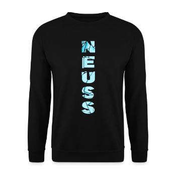Neuss Germany City Font Skyline Accueil - Sweat-shirt Unisexe - noir - Devant - Alina (178cm) & Michal (187cm)