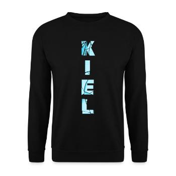 Kiel Germany City Font Skyline Home - Unisex Sweatshirt - black - Front - Alina (178cm) & Michal (187cm)
