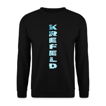 Krefeld Allemagne City Font Skyline Accueil - Sweat-shirt Unisexe - noir - Devant - Alina (178cm) & Michal (187cm)