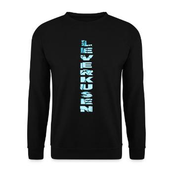 Leverkusen Germany City Font Home - Unisex Sweatshirt - black - Front - Alina (178cm) & Michal (187cm)