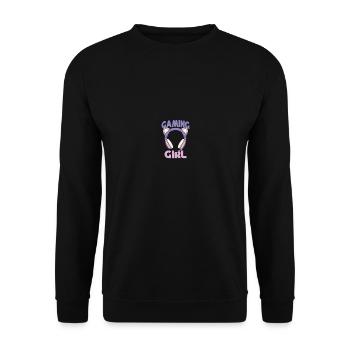 Gamer Girl Zockerin Gamerin Zockergirl Gamergirl - Unisex Pullover - Schwarz - Vorne - Alina (178cm) & Michal (187cm)