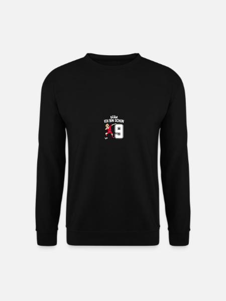 9. Geburtstag Kinder Fussballtrikot Fussballer - Unisex Pullover - Schwarz