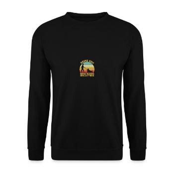 Gartenfreunde Rasenflüsterer Platzwart Geschenk - Unisex Pullover - Schwarz - Vorne - Alina (178cm) & Michal (187cm)