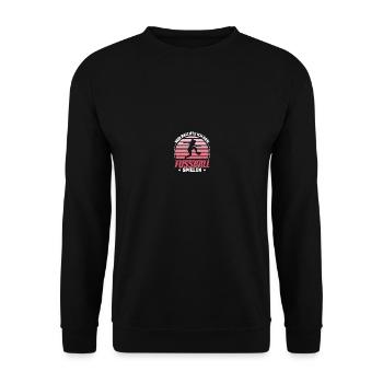 Fußballspielerin Mädchen Fußballerin Geschenk - Unisex Pullover - Schwarz - Vorne - Alina (178cm) & Michal (187cm)