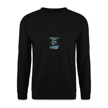 Quad Quadbike Quadfahrer Geschenk - Unisex Pullover - Schwarz - Vorne - Alina (178cm) & Michal (187cm)