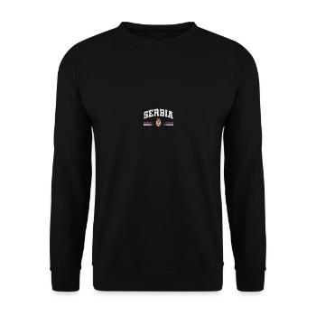 Serbie Drapeau serbe Srbija Serbes Cadeau - Sweat-shirt Unisexe - noir - Devant - Alina (178cm) & Michal (187cm)