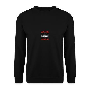 Drummer Schlagzeuger Drumsticks Schlagzeugsticks - Unisex Pullover - Schwarz - Vorne - Alina (178cm) & Michal (187cm)
